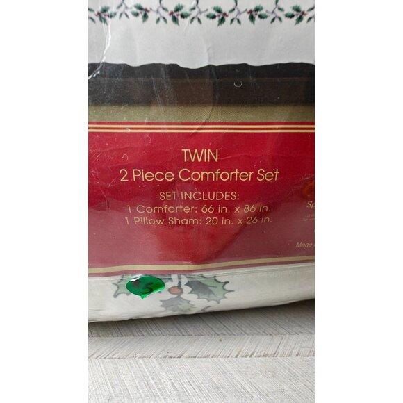 Spode Christmas Tree Twin Comforter Set - Picture 4 of 6